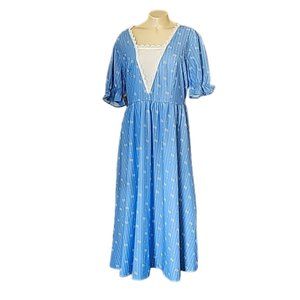 Scarlett Darkness Prairie Frontier Dress cottage core cosplay pioneer floral L